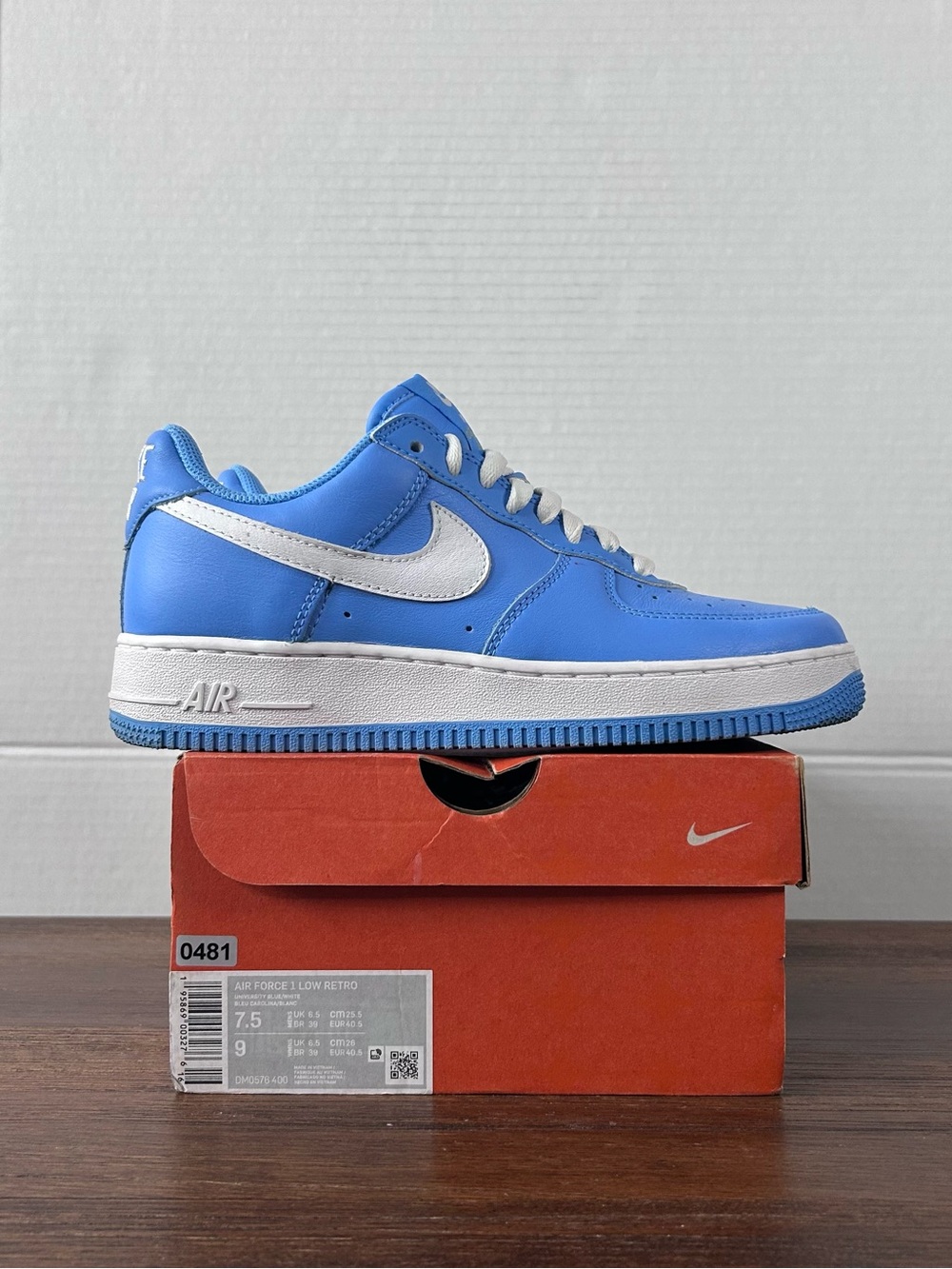 Nike Air Force 1 Low '07 Retro Color of the Month University Blue M7.5/W9